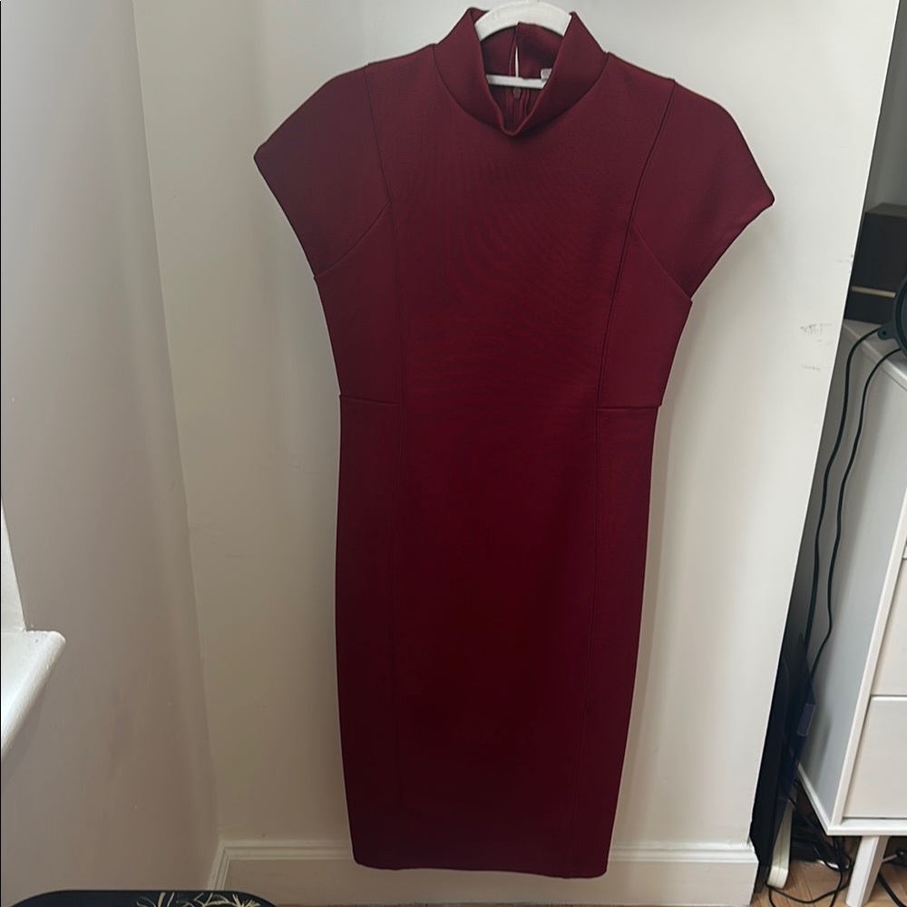 Burgundy Elegant Pencil Dress size M
